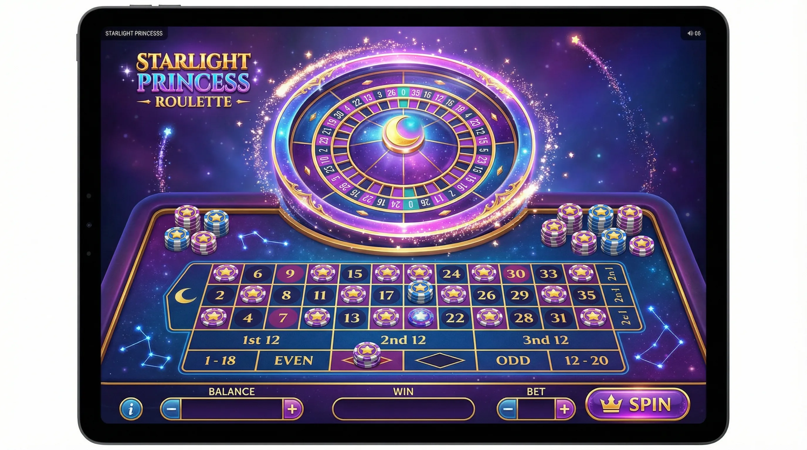 Interface de jogo da roleta betnacional